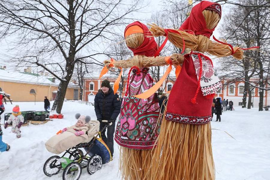 Масленица блины чучело