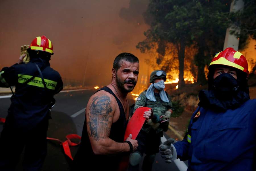 Пожары в Греции
