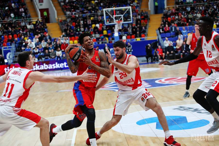 Матч регулярного чемпионата Евролиги между ПБК ЦСКА (Россия, Москва) и БК «Баскония» (Испания, Виктория)