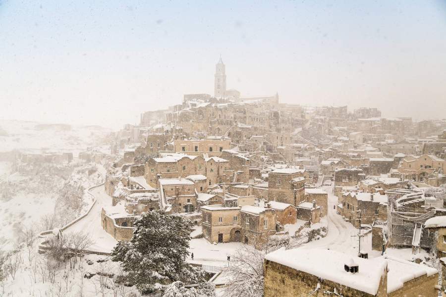 снегопад в италии