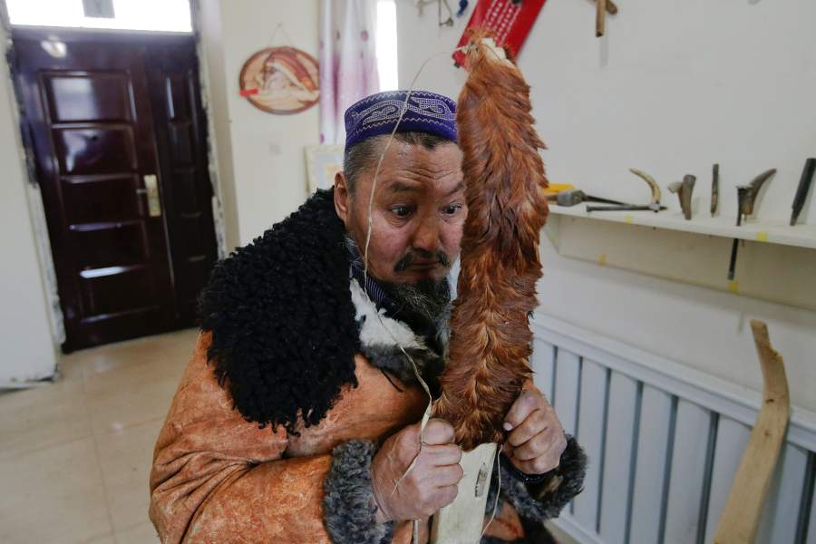 Китайские лыжники