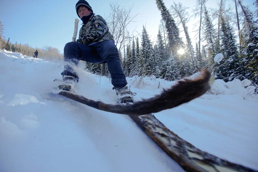Китайские лыжники