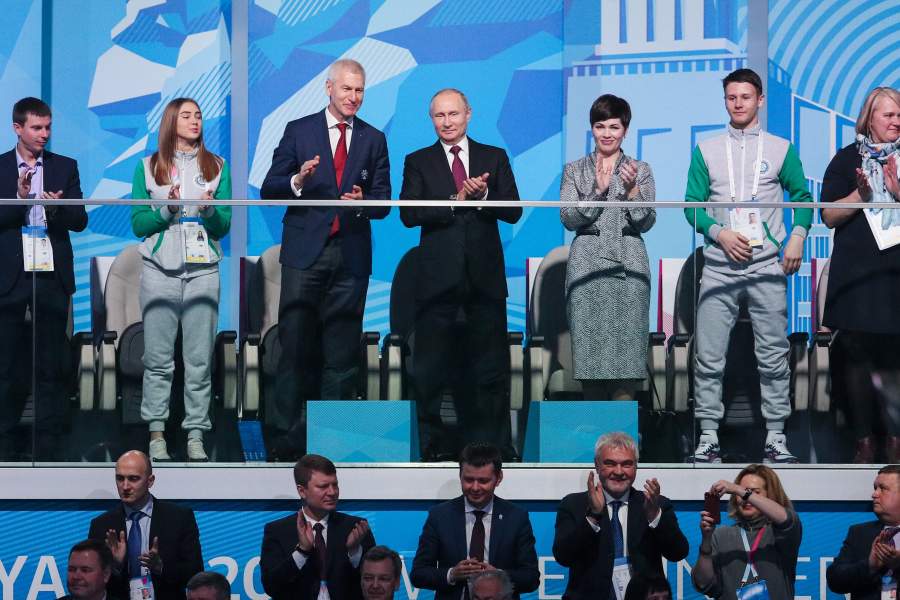 Президент РФ Владимир Путин принимает участие в торжественной церемонии открытия XXIX Всемирной зимней универсиады 2019 года
