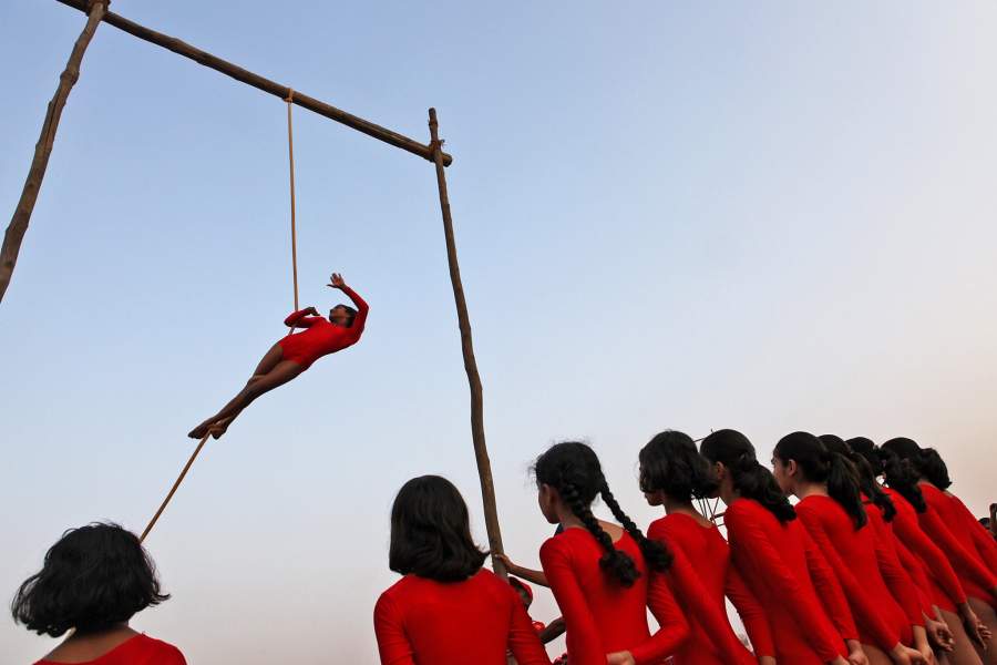 Индийский традиционный спорт Маллакхамб