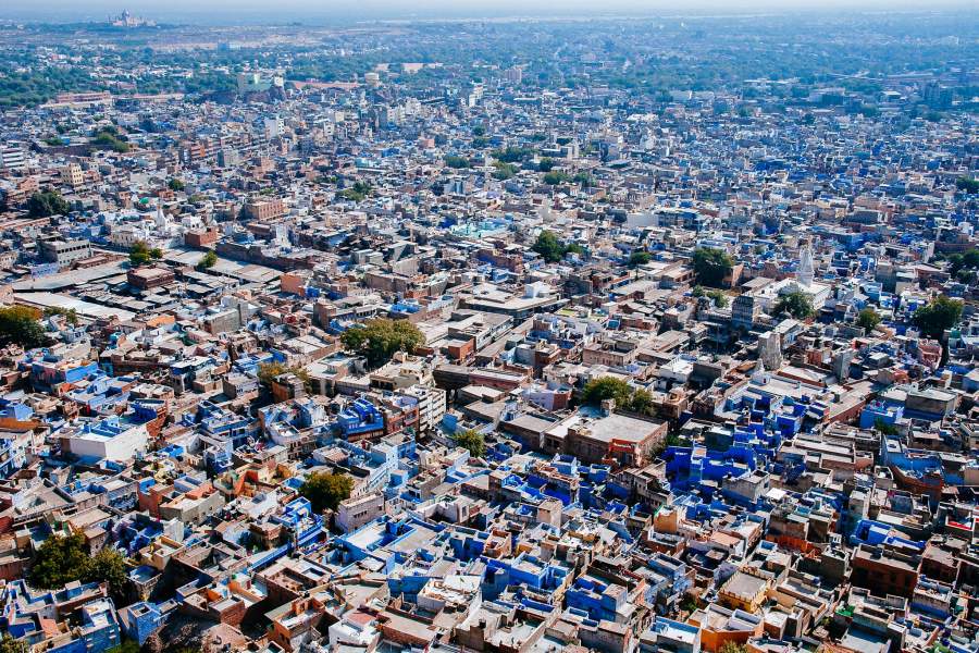 Голубой город Джодхпур в Индии