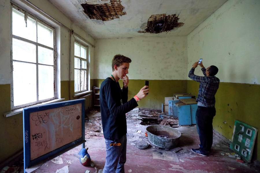 Туристы в Чернобыле