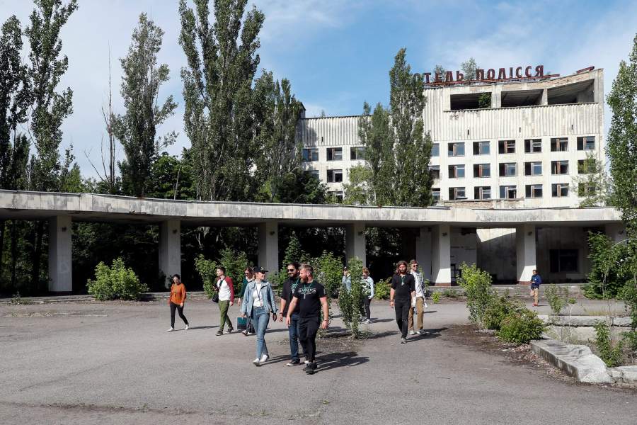 Туристы в Чернобыле