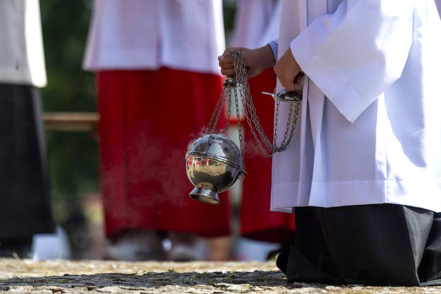 Лужицкие сербы во время крестного хода на Пятидесятницу