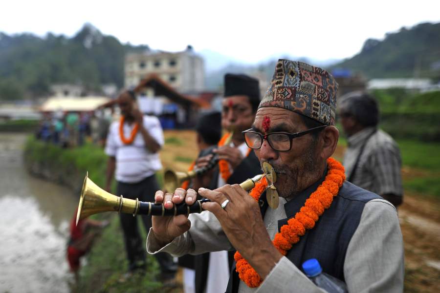 Фестиваль посадки риса  в Непале