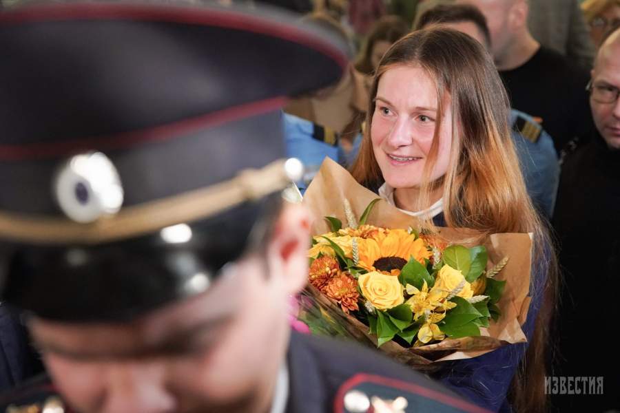 Мария Бутина в международном аэропорту Шереметьево