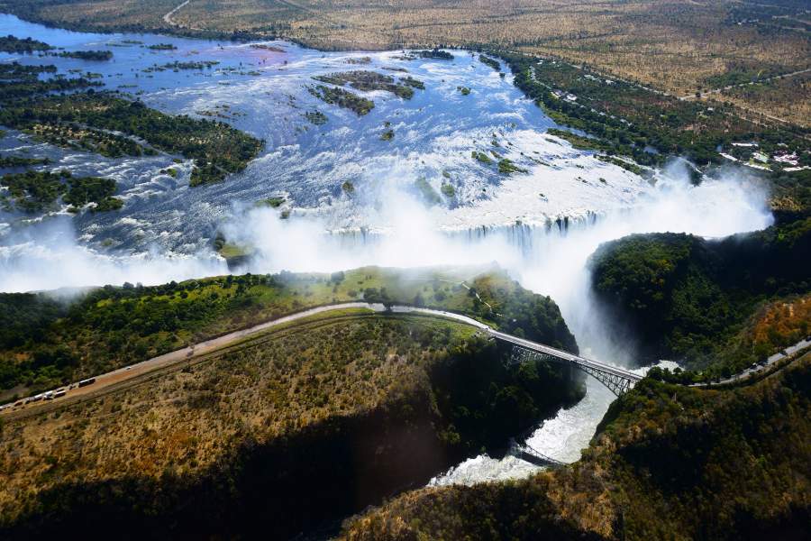 В Африке обмелел водопад Виктория