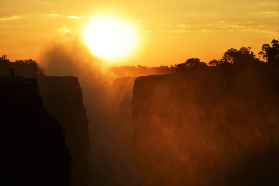 В Африке обмелел водопад Виктория
