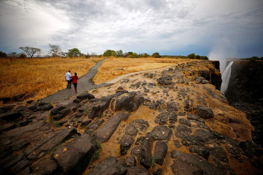 В Африке обмелел водопад Виктория