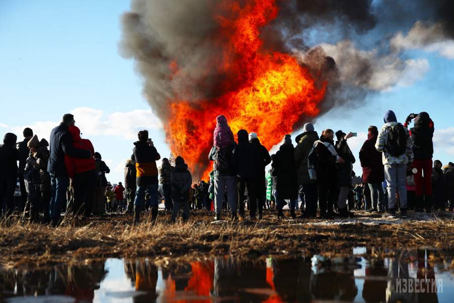 Масленица в Никола-Ленивце в Дзержинском районе Калужской области