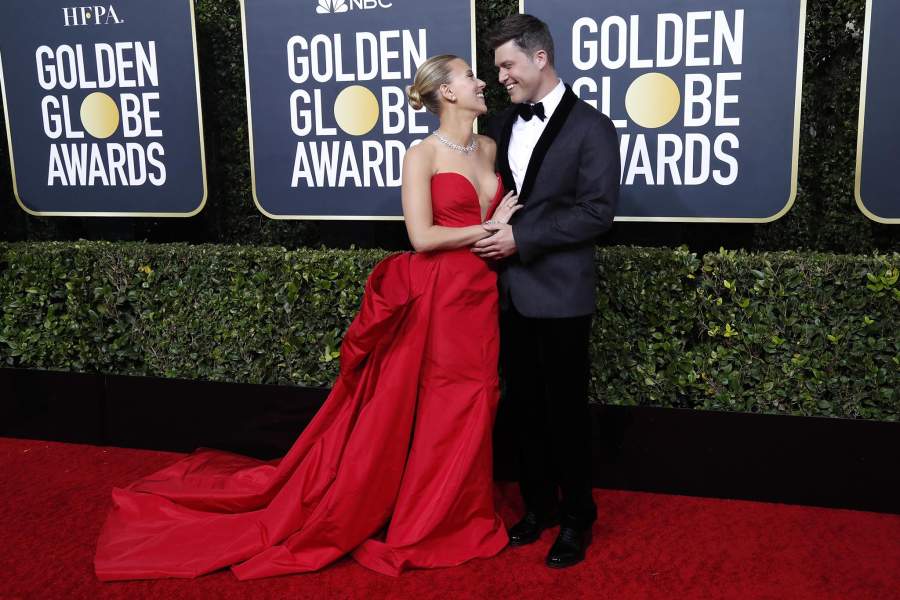 Гостями церемонии стали Скарлет Йохансон со своим женихом, комиком, актером  писателем Колином Джостом