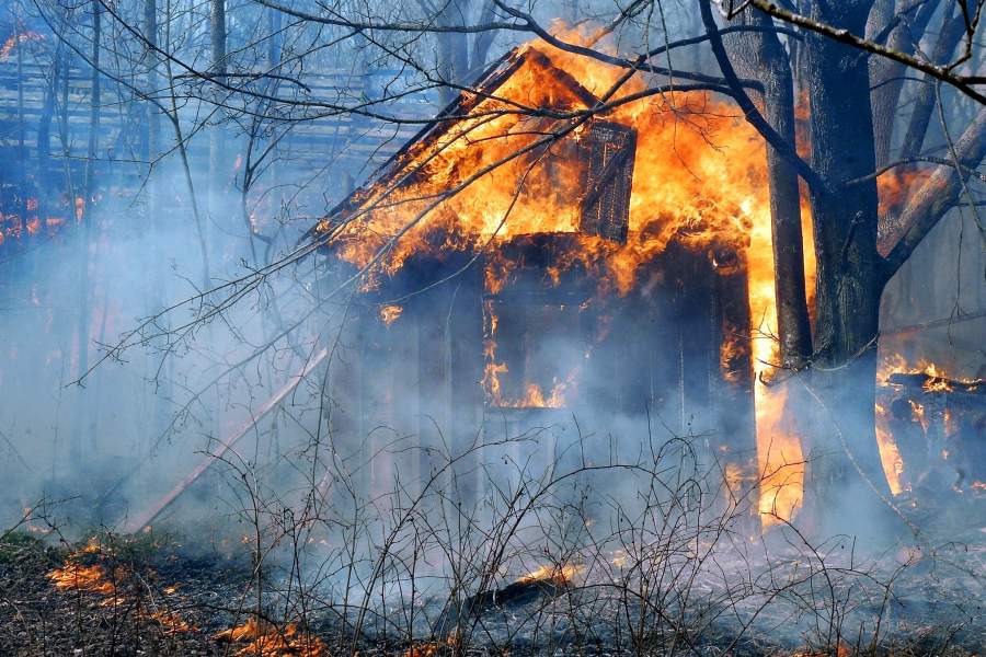 Пожар в зоне отчуждения Чернобыльской АЭС