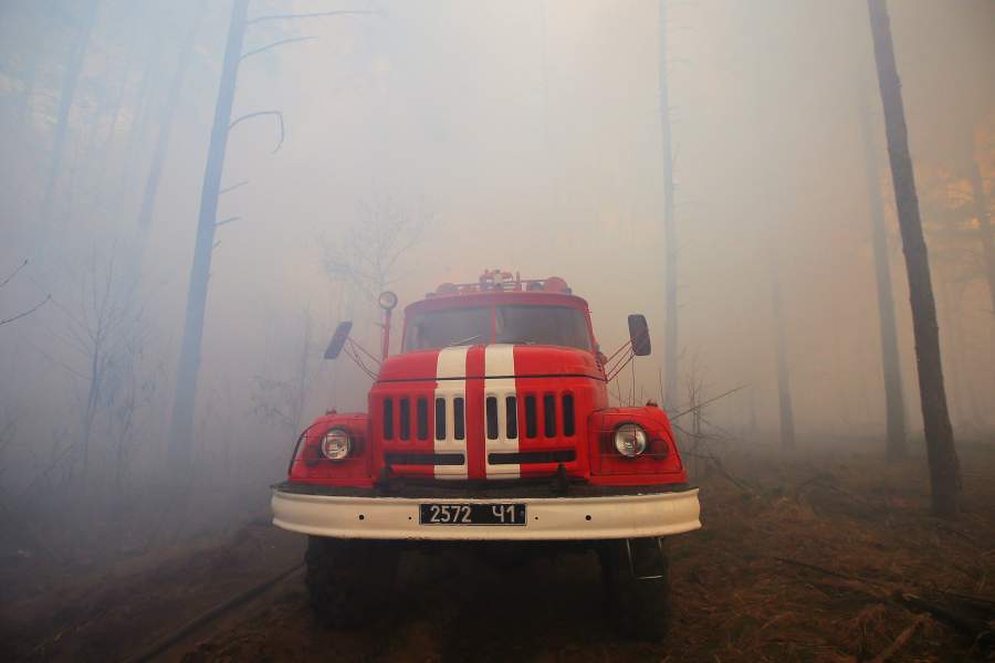 Пожар в зоне отчуждения Чернобыльской АЭС