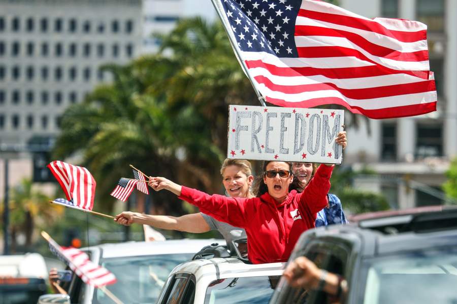 Протесты против карантина в США