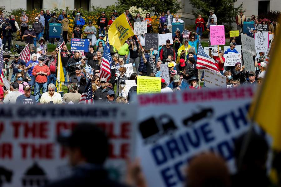 Протесты против карантина в США