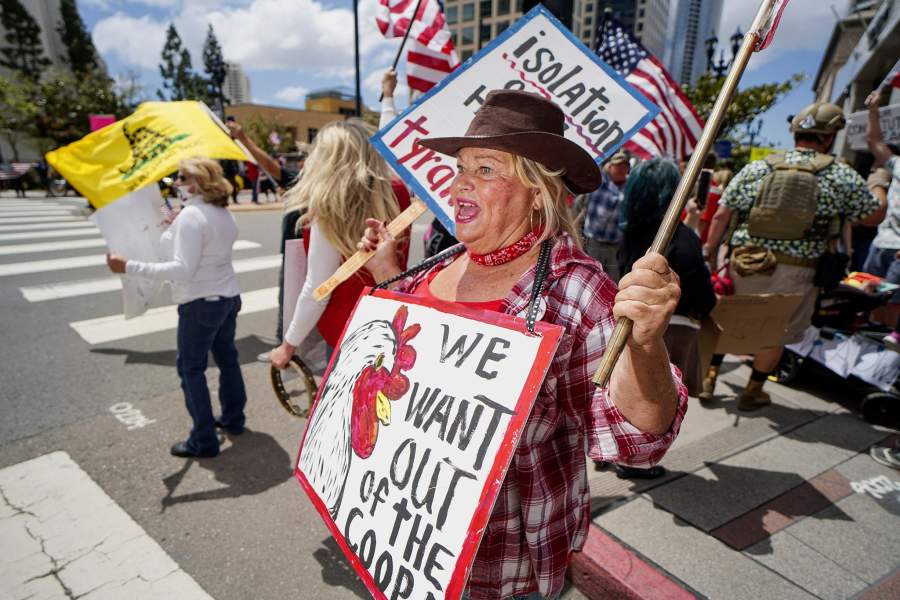 Протесты против карантина в США