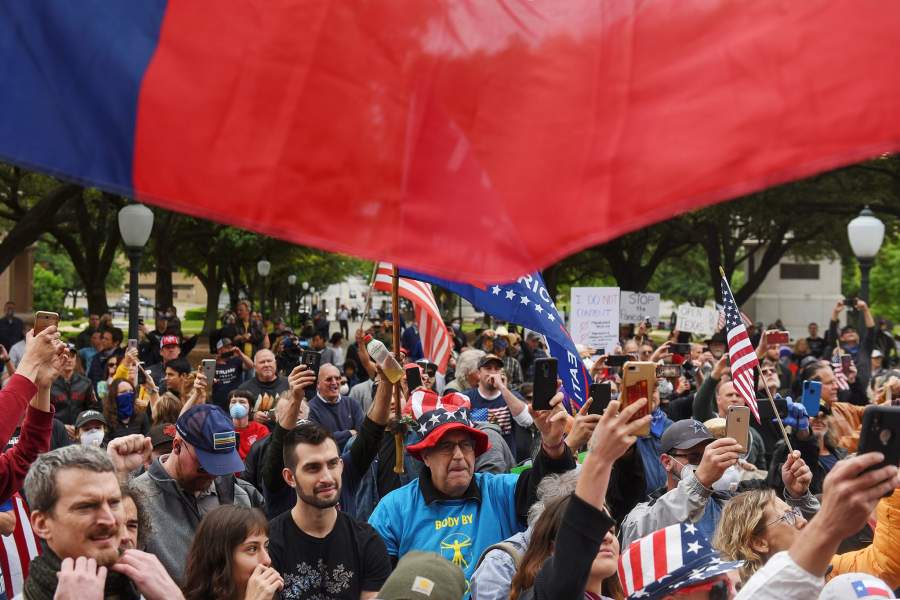 Протесты против карантина в США