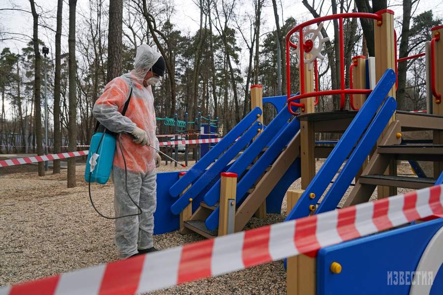 Дезинфекция детской площадки