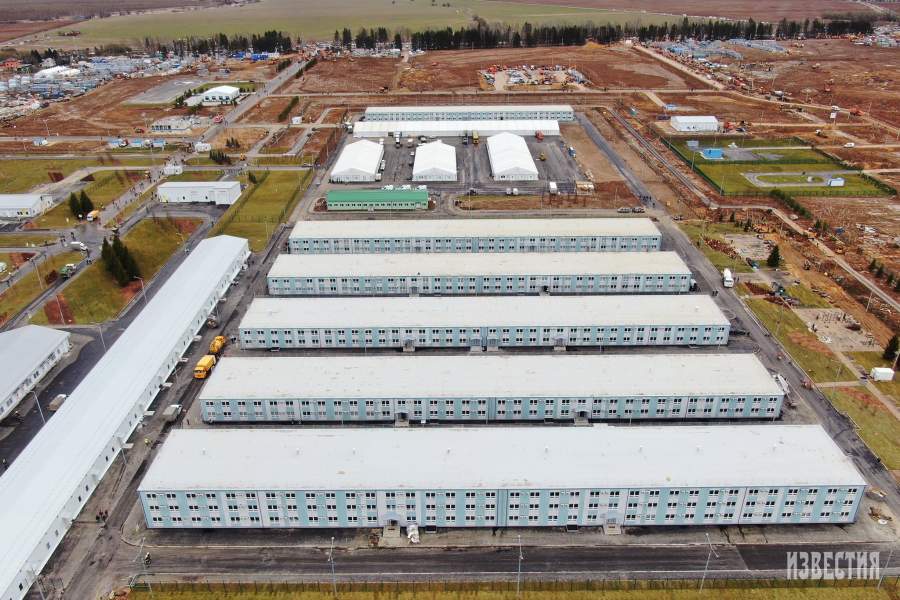 Стройка больницы в Новой Москве