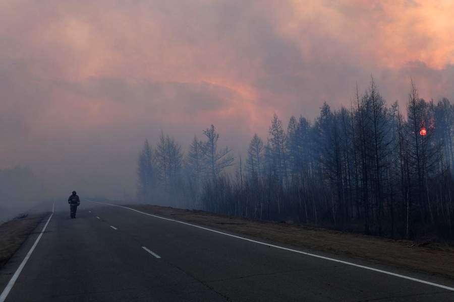Лесные пожары в Забайкальском крае