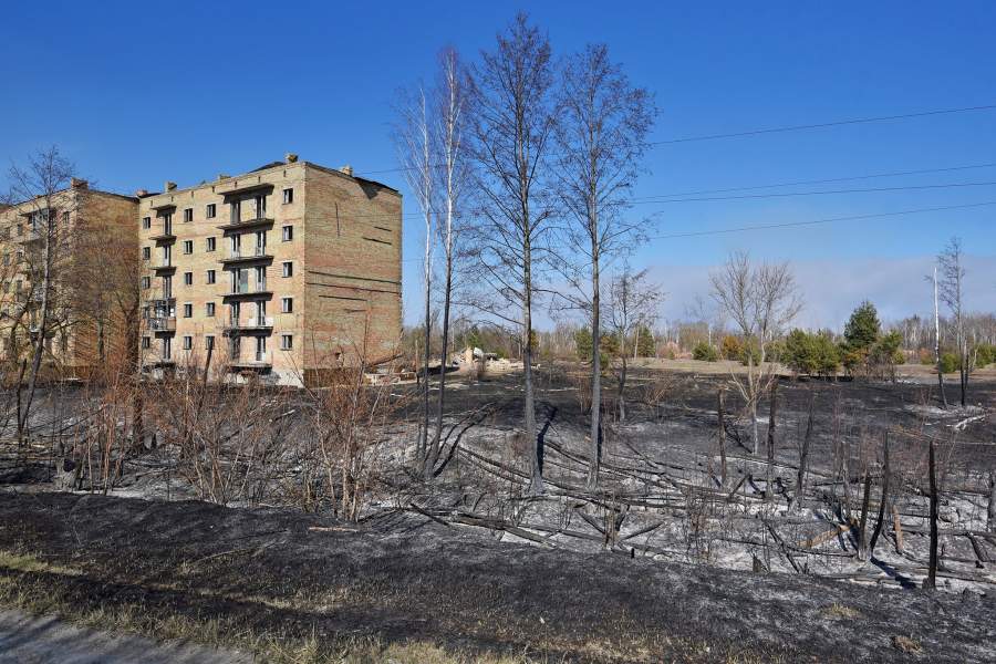 Пожар в зоне отчуждения Чернобыльской АЭС