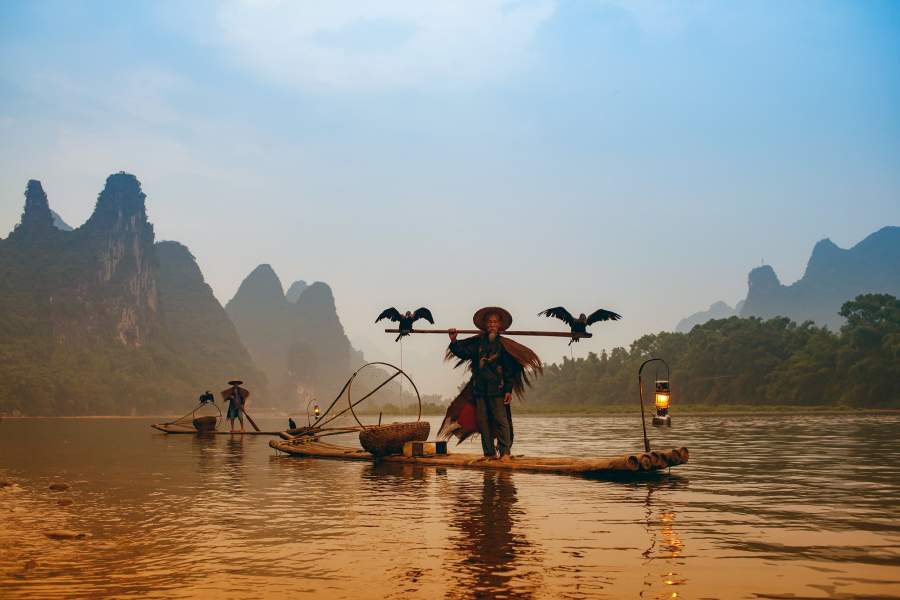 Традиционная рыбалка с бакланами (Китай)