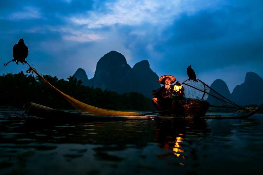 Традиционная рыбалка с бакланами (Китай)