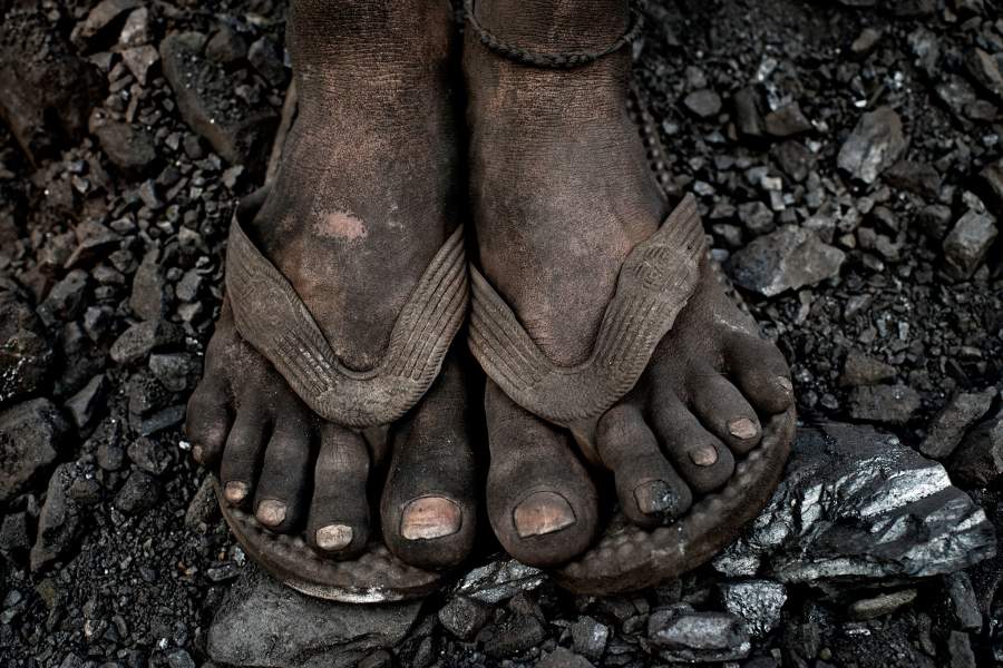 Добыча угля в поселке Джария (Индия)