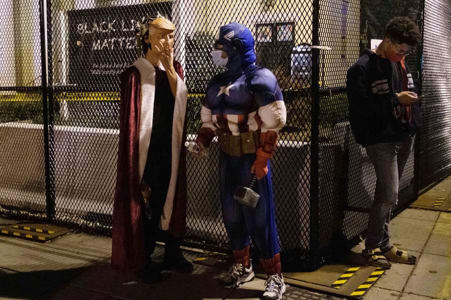 Участник акции протеста