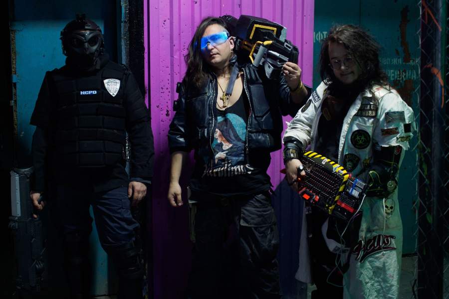 Косплееры на фестивале Cyberpunk