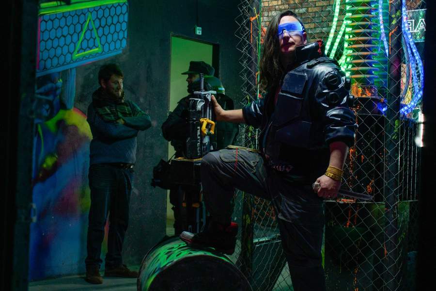 Косплеер на фестивале Cyberpunk