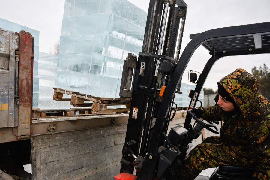 Лед, транспортировка