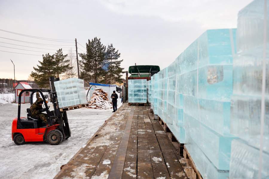 Лед, транспортировка