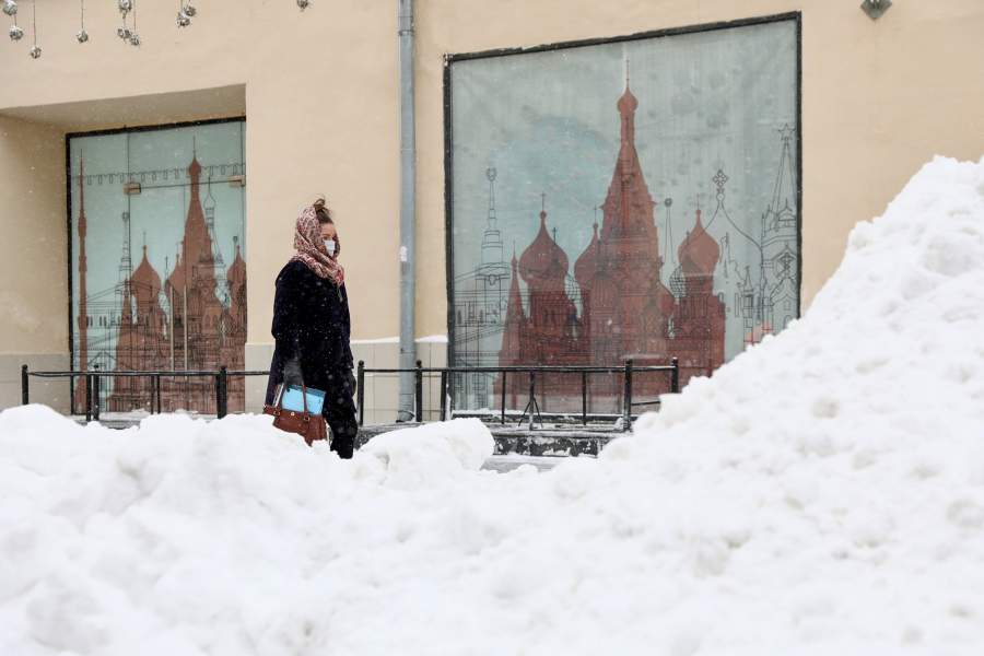 Последствия снегопада в Москве 14 января