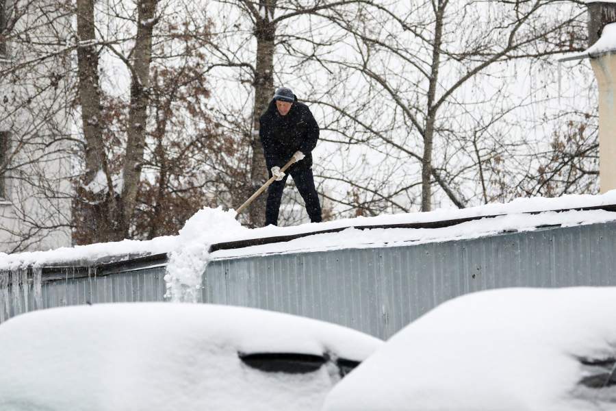Последствия снегопада в Москве 14 января