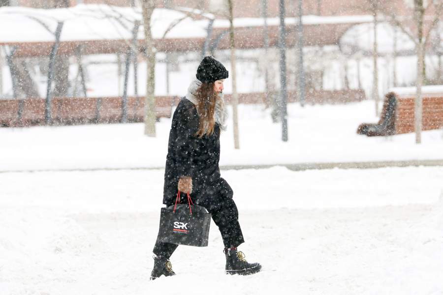 Последствия снегопада в Москве 14 января