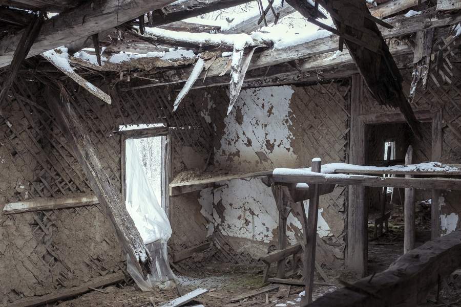 Остатки одного из бараков