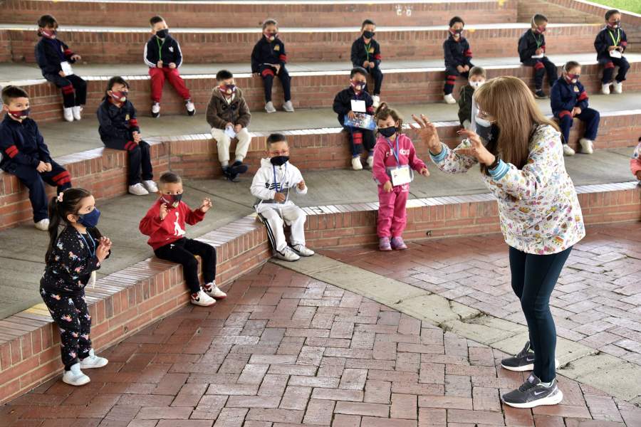 на занятиях