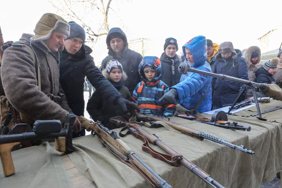 Празднование Дня защитника Отечества на Крутицком Патриаршем подворье в Москве