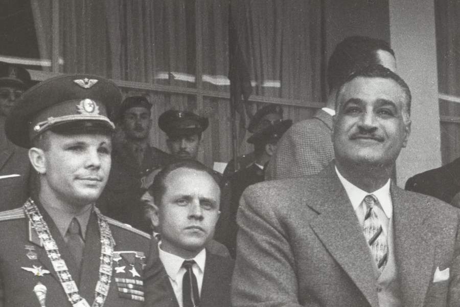 Гагарин и президент Египта Гамаль Абдель Насер