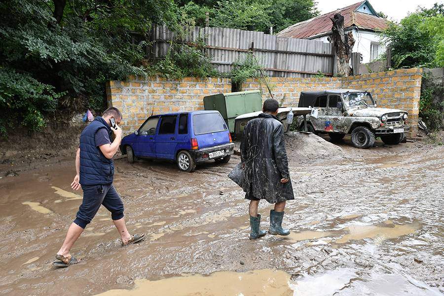 Последствия схода селя в Бахчисарайском районе