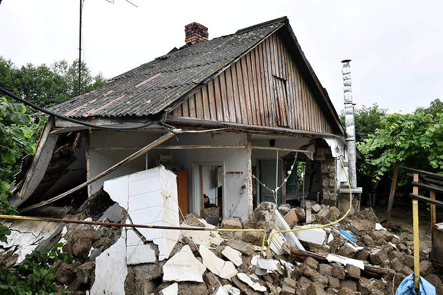 Последствия схода селя в Бахчисарайском районе