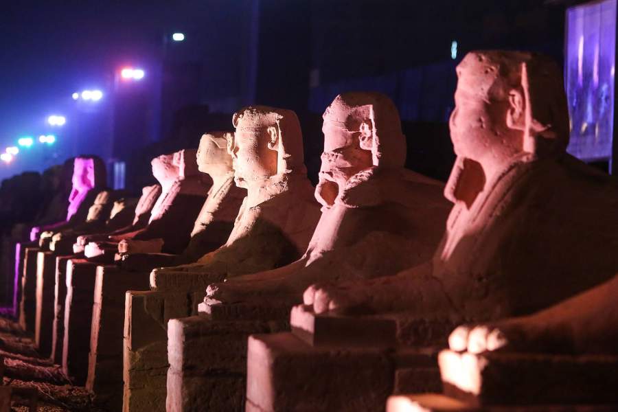 В Луксоре после реконструкции открыли древнюю Аллею сфинксов