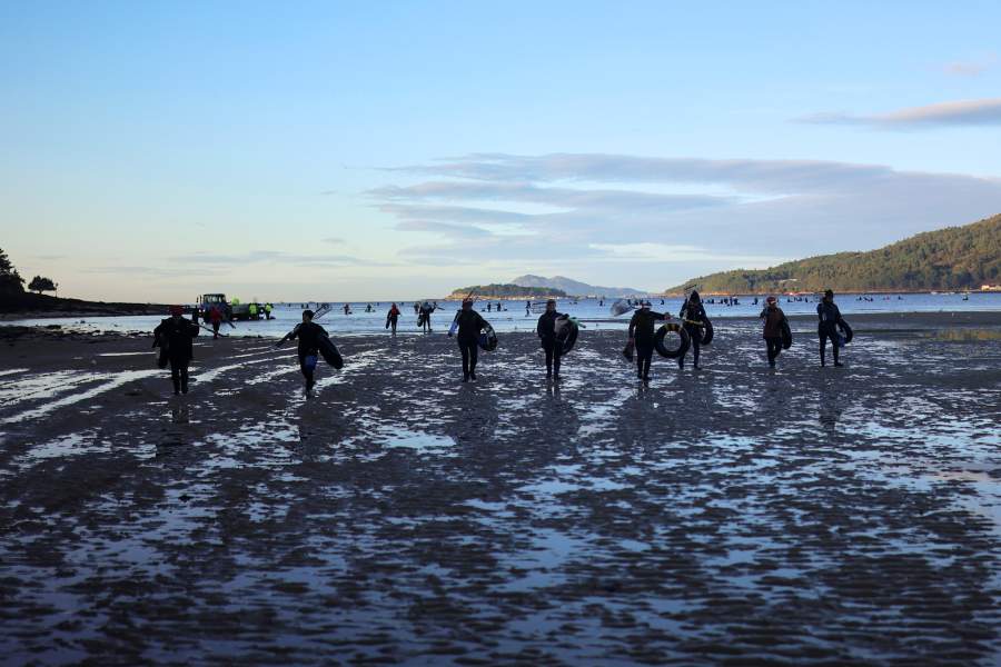 Как трудятся собирательницы моллюсков в Галисии