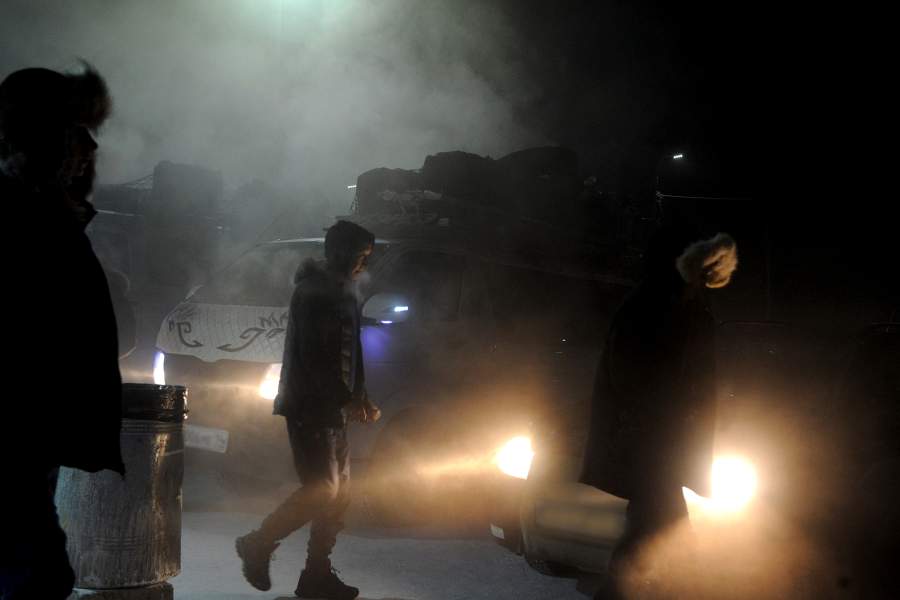 Зимняя якутская дорога