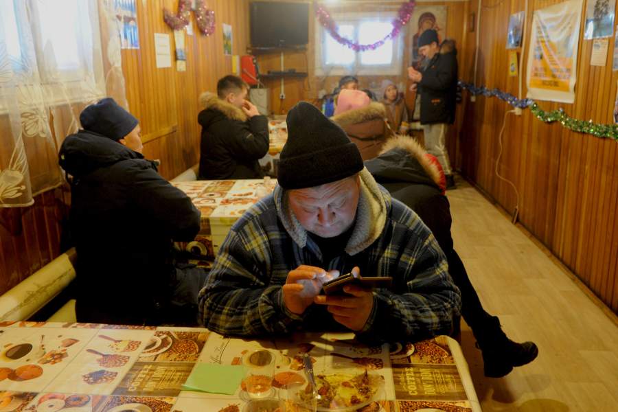 Зимняя якутская дорога